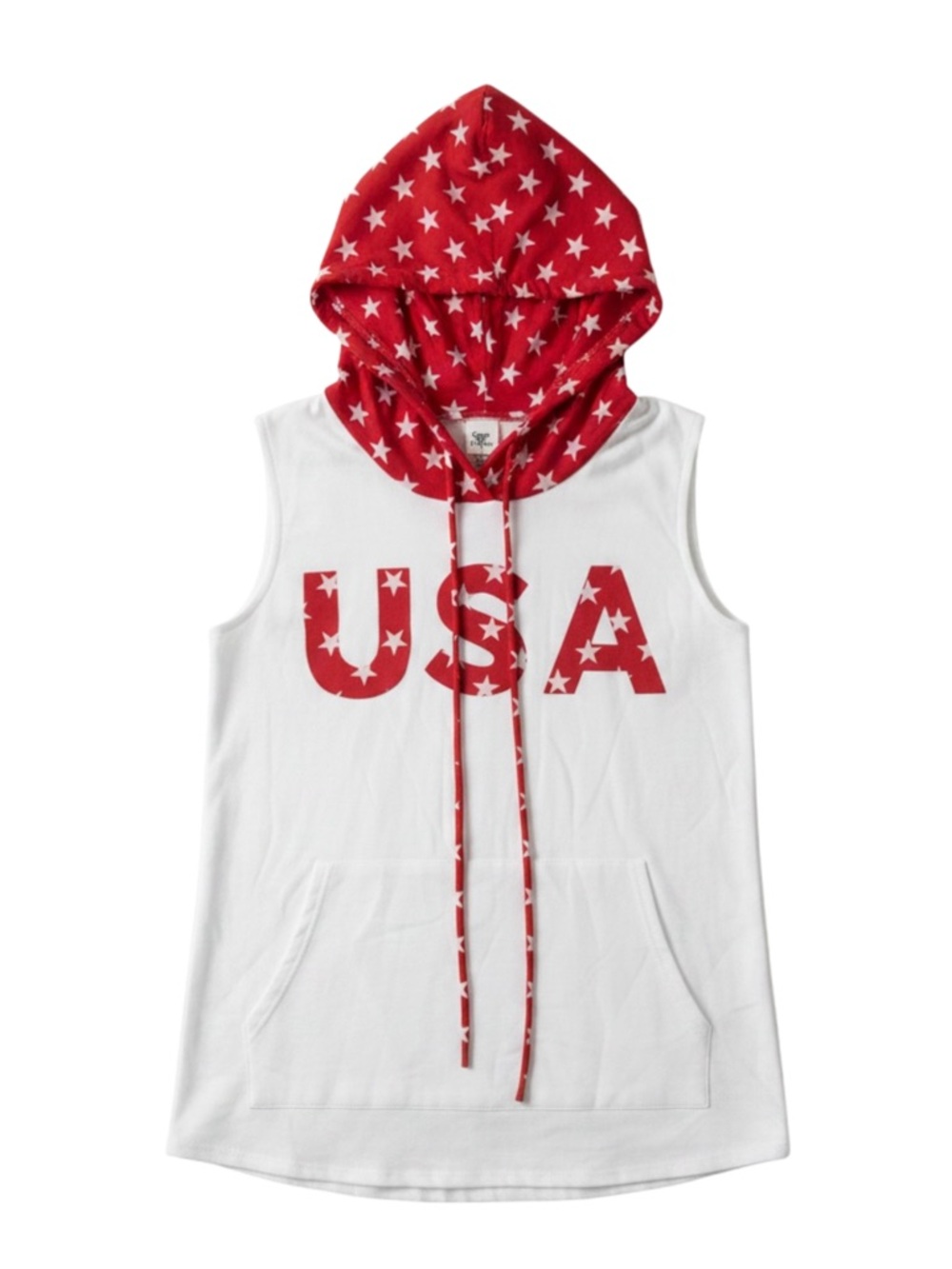 Sew In Love Red and White USA Tank Top
